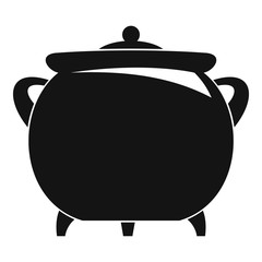 Cauldron icon. Simple illustration of cauldron vector icon for web design isolated on white background