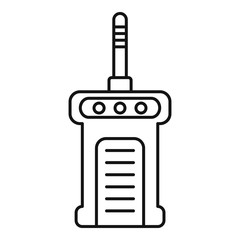 Obraz premium Portable radio icon. Outline illustration of portable radio vector icon for web design isolated on white background