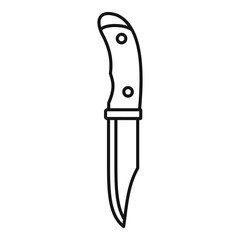 Camp knife icon. Outline illustration of camp knife vector icon for web design isolated on white background