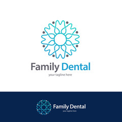 Family Dental Logo Design Template