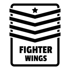 Fighter troop wings logo. Simple illustration of fighter troop wings vector logo for web design isolated on white background