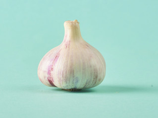 Food concept. Fresh raw garlic