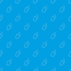 Obraz premium Gadget in fire pattern vector seamless blue repeat for any use