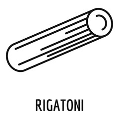 Rigatoni icon. Outline rigatoni vector icon for web design isolated on white background
