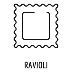 Ravioli pasta icon. Outline ravioli pasta vector icon for web design isolated on white background