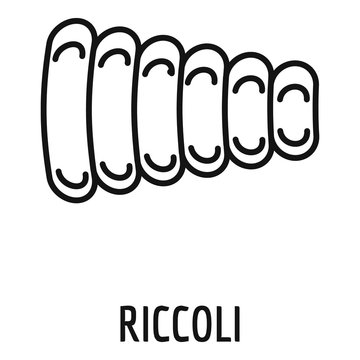 Riccoli pasta icon. Outline riccoli pasta vector icon for web design isolated on white background