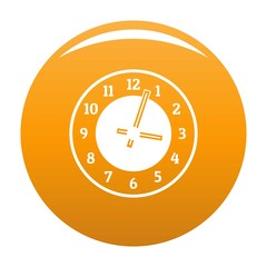 Clock concept icon. Simple illustration of clock concept vector icon for any design orange