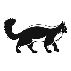 Walking cat icon. Simple illustration of walking cat vector icon for web design isolated on white background