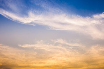 Fototapeta na wymiar Colorful cloudy with clear sky background 