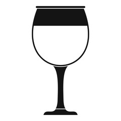 Wine glass icon. Simple illustration of wine glass vector icon for web design isolated on white background