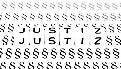 Obraz premium Justiz Symbol auf Paragraphenzeichen