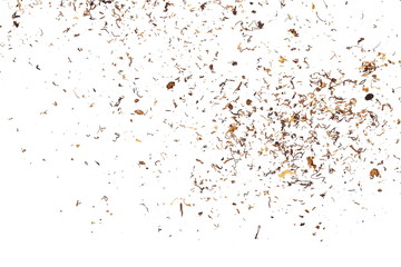 tobacco isolated on white background and texture, top view