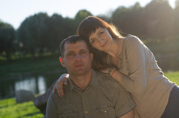 happy family in the park
