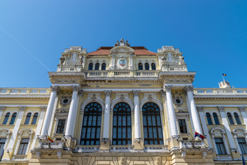 Fototapeta na wymiar Oradea City Hall building, Crisana Region, Romania