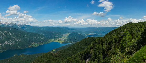 Bohinj Lake, Vogel mountain in Alps, Slovenia