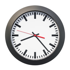 Wall clock close-up, 3D rendering