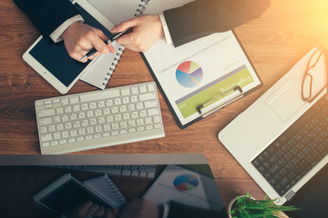 Young perspecrive businesswoman hard working in office