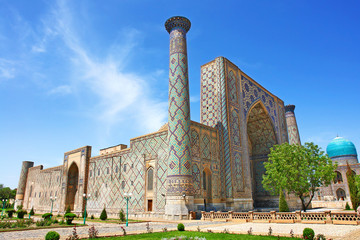 The Registan -  the heart of the ancient city of Samarkand  in Uzbekistan
