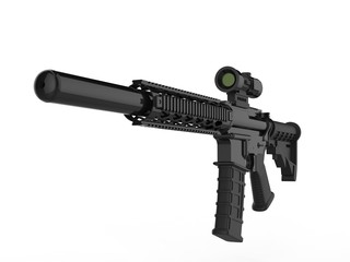 Modern army assault rifle - front view