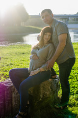 happy family in the park
