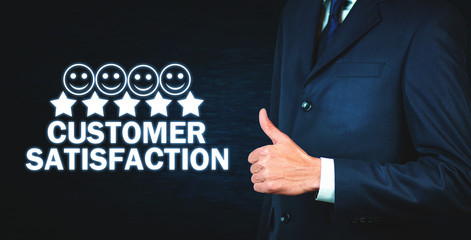 Increase rating of company. Customer Satisfaction Concept