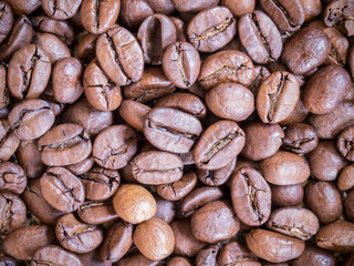 coffee beans background top view