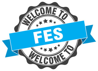 Obraz premium Fes round ribbon seal