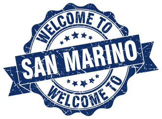 San Marino round ribbon seal