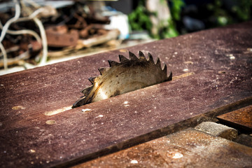 woodworking tools large circular saw for carpentry work