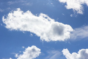 Naklejka na ściany i meble beautiful blue sky with white clouds background