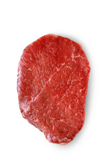 raw beef. top view