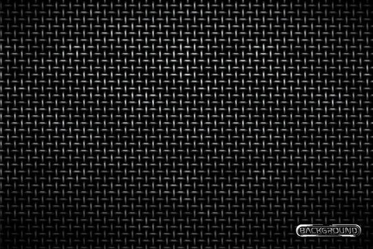 Vector pattern of metal grid techno background. Iron grill industrial texture. Web page fill pattern. Technology wallpaper.