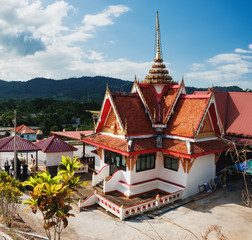 Obraz premium Wat Waree Banprot on Phet Kasem Road in Bang Non, Ranong district, Thailand