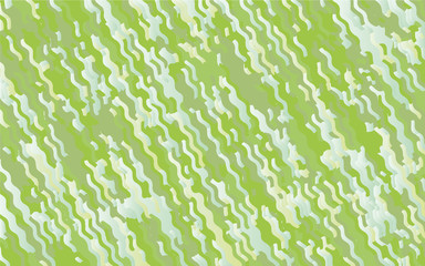 Green geometric background with wavy lines. Abstract pattern. Vector illustration 