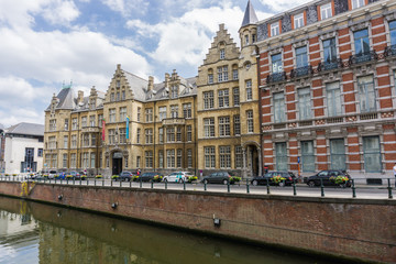 Naklejka na ściany i meble Ghent old city architecture, Belgium