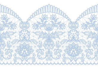 Seamless blue lace