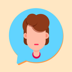 callcenter woman support online operator, customer and technical service icon, chat concept, flat design vector illustration