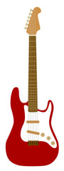 Electric red guitar