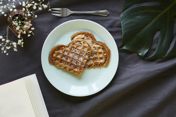 waffles and decoration home made baking food blog