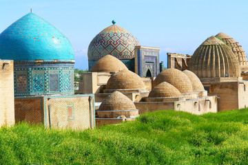 Shah-i-Zinda  necropolis in Samarkand, Uzbekistan.  - obrazy, fototapety, plakaty