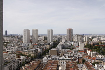 Fototapeta na wymiar Avenue d'Italie à Paris, vue aérienne