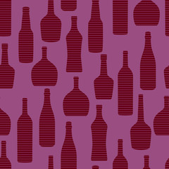 Seamless striped bottle pattern