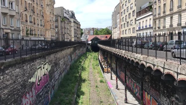 Coul&eacute;e verte du quartier des Epinettes &agrave; Paris
