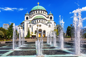 Saint Sava Cathedral  in Belgrade, Serbia - obrazy, fototapety, plakaty
