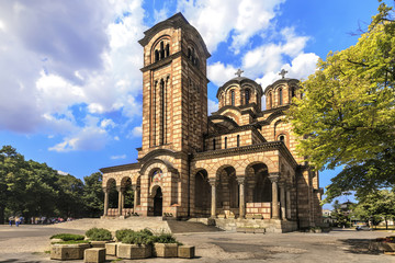 Fototapeta na wymiar Orthodox church St. Marco in the Belgrade