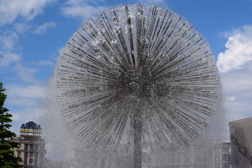 fountain in the form of a ball