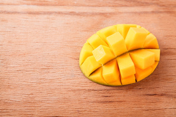 Ripe fresh mango close up