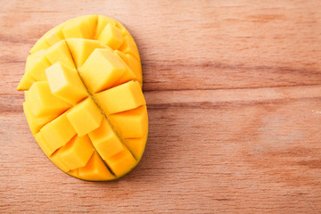 Ripe fresh mango close up