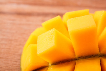 Ripe fresh mango close up