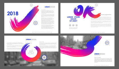 Set of infographic elements for presentation templates. Corporate Business Card. Modern brochure, layout. Flyer design.